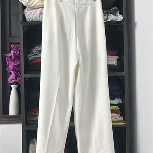 Mango white formal pant