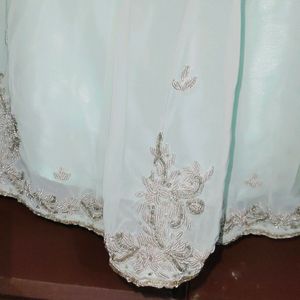 sky blue lehenga without Cancan