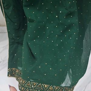 Green Kurta Set With Palazzo