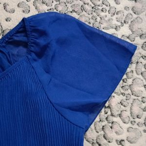 Blue Half Sleeves Top