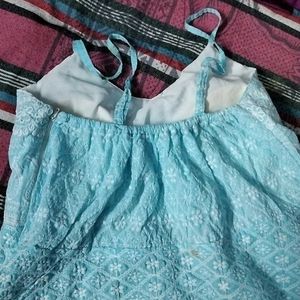 Short Chikankari Kurti Top With Padding