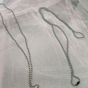 Silver Chains - set of 2