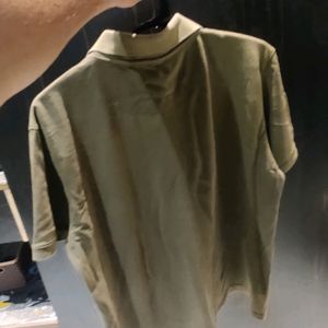 Zudio Olive Green T Shirt For Men