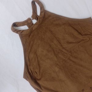 Brown Velvet Party Wear Top