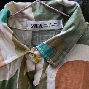 Zara Printed Shirt&matching Cami Top(original)