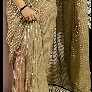 Sequence Saree With Blouse Piece