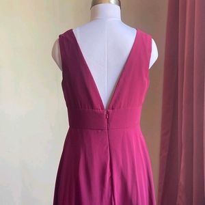 cherry dark red dress