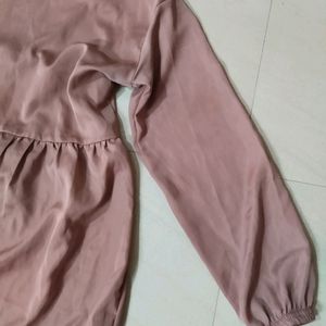 Peach Nude Frill Abaya /Burkha