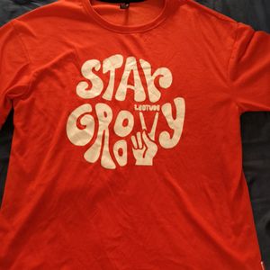 Orange Colour Stay Groovy Top