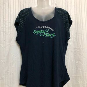 12 Lady Blue Cotton Top