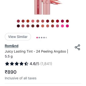 Viral Romand Korean Lip Tint With Free Li