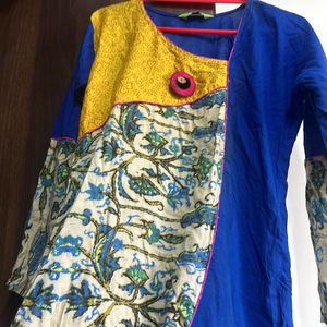 Blue Beige Kurta