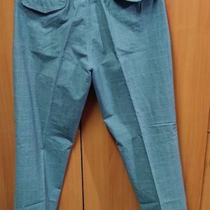 Grey Semi Formal Cotton Pants