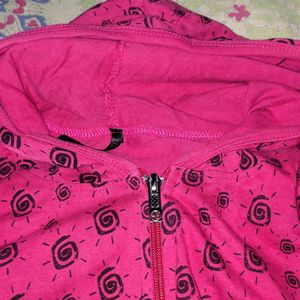 Pink Jacket For Girls (S) Solid