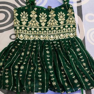 Beautiful Dark Green Sharara💚