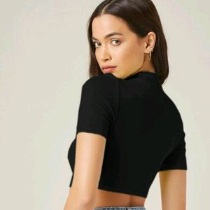 High Neck Crop Top