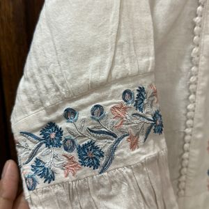 Embroidered White Tunic