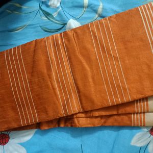 Saree Orange And Grey