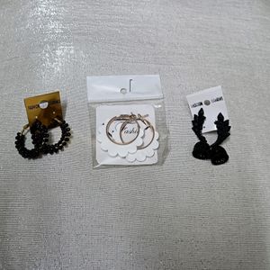 Set Of 3 Fashion Earrings - Assortment 1