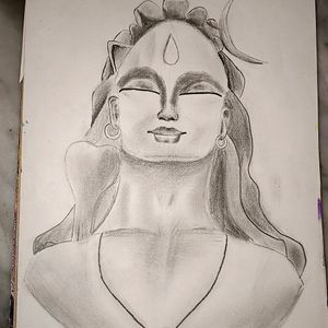 Adiyogi Shiv Ji Sketch.