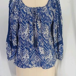 New Sleeve Lace Navy Top