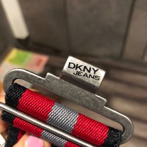 DKNY Striped Elastic Belt