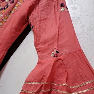 Embroidered Cotton Anarkali