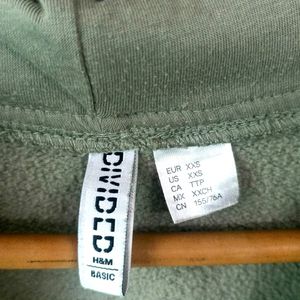 Hm Straight Fit Hoddie - Sage Green