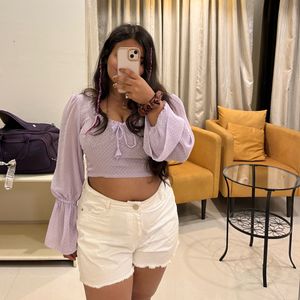 Lilac Crop Top