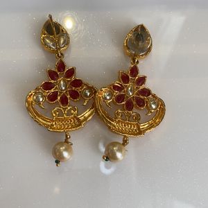 Kundan Long Earring