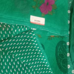 Flower Print Saree