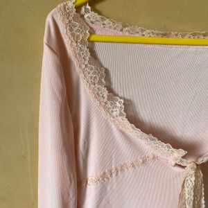 Pink Lace Top