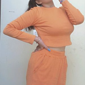 Very Beautiful My Zara Orange Shade Coord Set