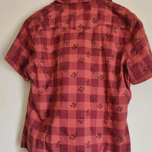 Levis Checkered Dark Orange Shirt