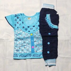 Baby Girl Dress 18-24 Month Cyan Like A NEW