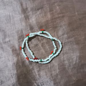 Beaded Kawai Cherry Bracelet Set Combo