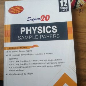 Super 20 Physics Sample Paper Class 12th