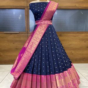 New Self Design Semi-Stitched Lehenga Choli