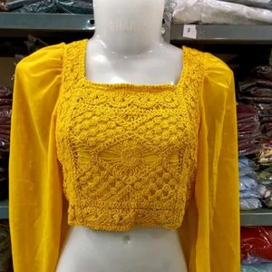 Cute Mustard Colour Crop Top