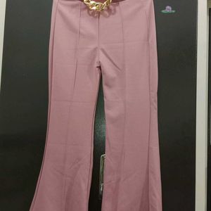 Regular Fit Women Peach Colour Trouser