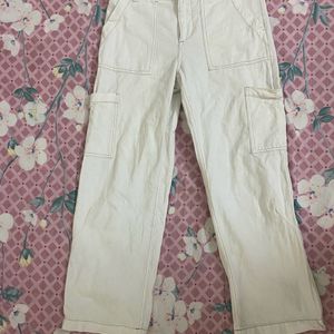 White Cargo Jeans