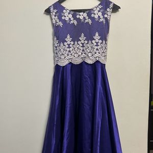 Satin dress with sequins