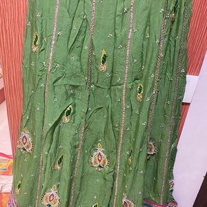 Heavy Green Lehenga With Bengani Dupatta