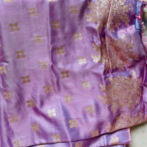 Lavender Silk Saree