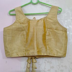 Golden Sleeveless Blouse