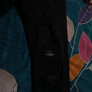 Men's Jeans Ripped Black