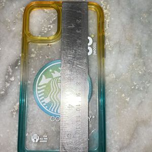 iPhone mobile cover, Starbucks, yellow and green