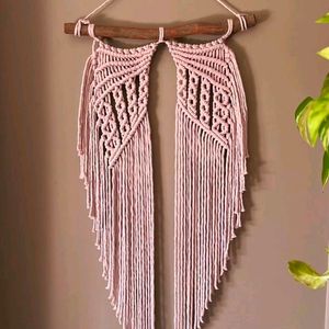 Macrame Angel Feathers Wall Hanging