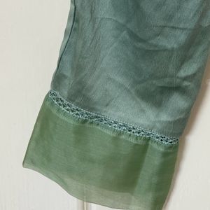 Embroided Green Kurti Set