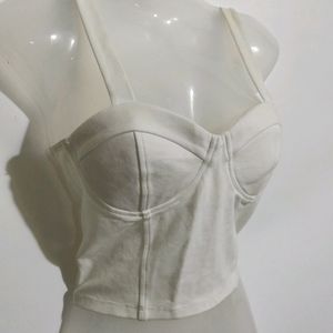 BEAUTIFUL OFF WHITE CORSET TOP